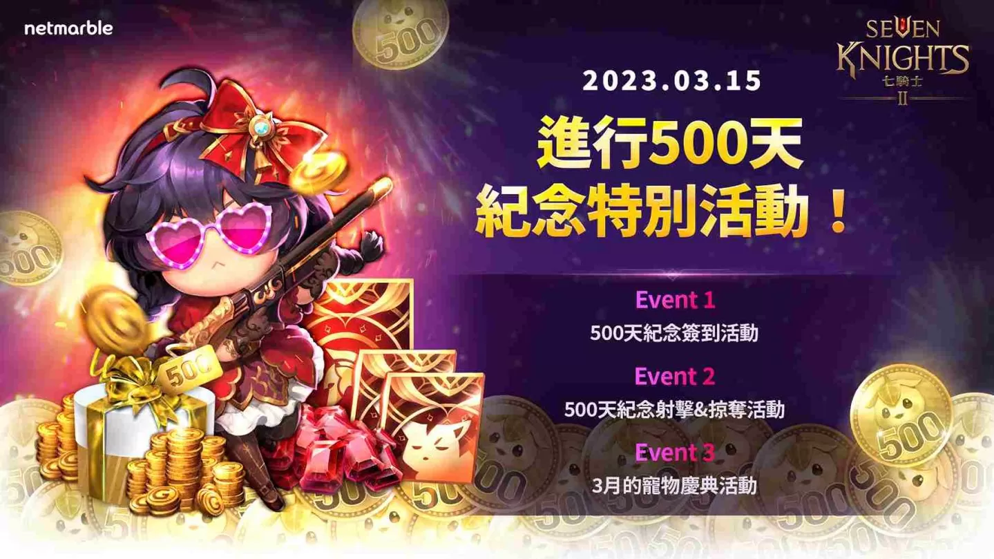欢庆上市500天纪念！《七骑士2》推出特别的游戏内活动